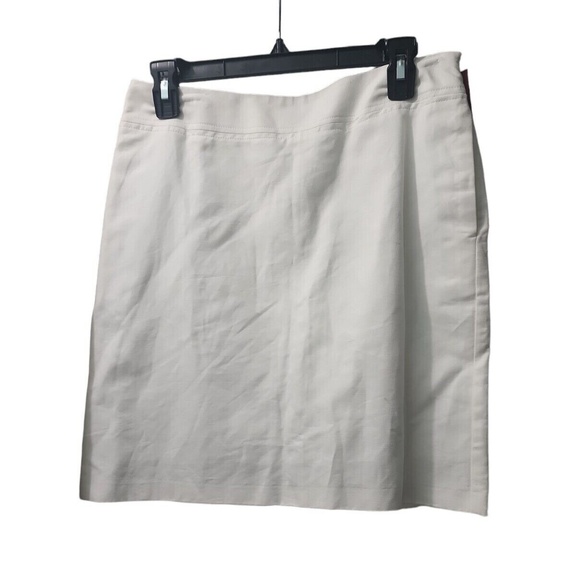 Merona White Pencil Skirt Career Office Wear Classic Fitted Size - Picture 1 of 5
